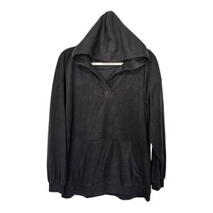 Aerie | Slouchy Oversized Sherpa Hooded V neck Hoodie S‎